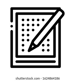 Lottery Leaf Icon Vector. Outline Lottery Leaf Sign. Isolated Contour Symbol Illustration