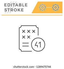 Lottery line icon