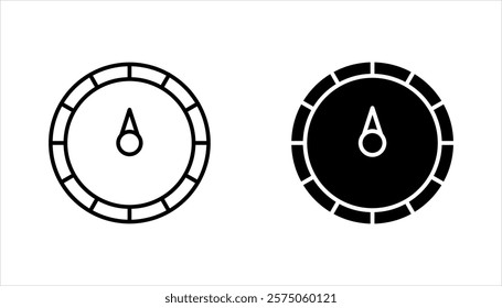 Lottery line icon set, Casino roulette symbol, vector illustration on white background