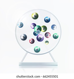 lottery machine vector illustration