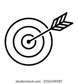 Lottery result is a winning target line icon