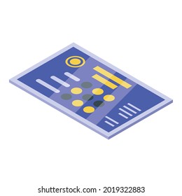 Lottery ticket card icon. Isometric of lottery ticket card vector icon for web design isolated on white background