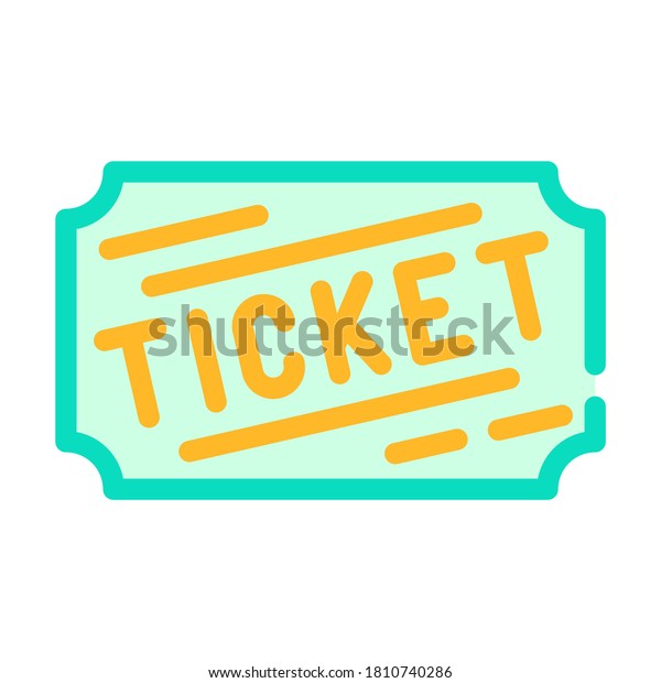 lottery ticket color icon vector. lottery\
ticket sign. isolated symbol\
illustration