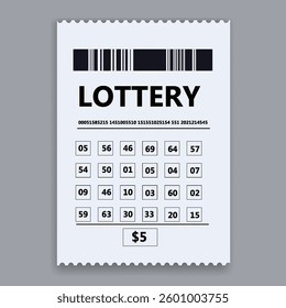 Lottery Ticket demo winner Jackpot template vector illustration design background