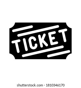 lottery ticket glyph icon vector. lottery ticket sign. isolated contour symbol black illustration
