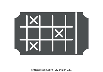 Lottery ticket icon. Promotion on Internet, special offer for regular customers. Poster or banner for website. Discounts and sales concept. Marketing on Internet. Cartoon flat vector illustration