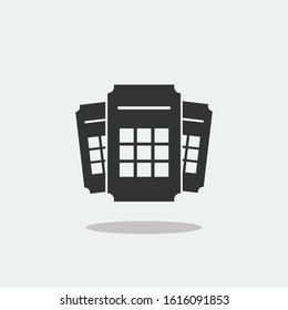 Lottery tickets vector icon game with shadow