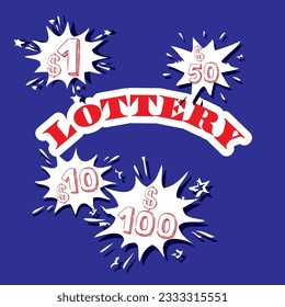 Lottery vector illustration with winning amounts