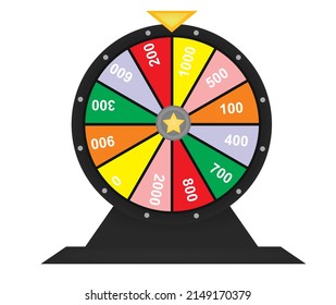 Lottery wheel of luck. vector