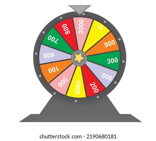 Rueda de la lotería de la suerte. vector