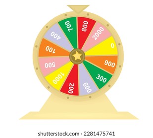 Lottery wheel of luck. vector