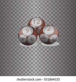 Lotto balls icon.
