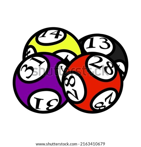 Lotto Balls Icon. Editable Bold Outline With Color Fill Design. Vector Illustration.