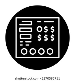Lotto black line icon. Casino game. Pictogram for web page