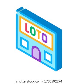 Lotto House Icon Vector. Isometric Lotto House Sign. Color Isolated Symbol Illustration