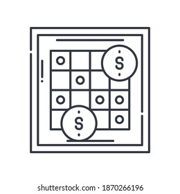 Icono de loto, ilustración lineal aislada, vector de línea delgada, signo de diseño web, símbolo de concepto de contorno con trazo editable sobre fondo blanco.