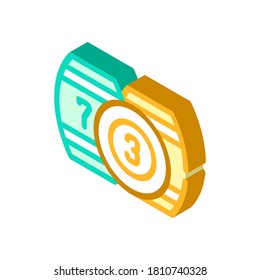 lotto kegs isometric icon vector. lotto kegs sign. isolated symbol illustration