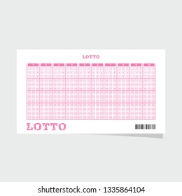 lotto ticket icon vector illustration in colorful