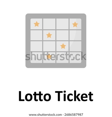 Lotto Ticket Vector icon which can easily modify or edit

