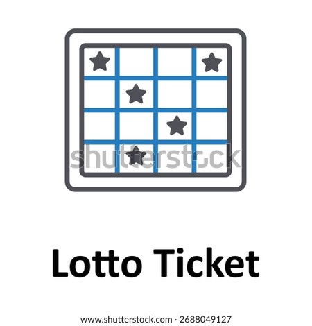 Lotto Ticket Vector icon which can easily modify or edit
