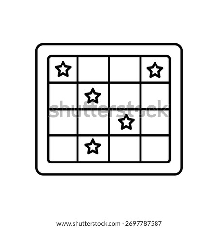 Lotto Ticket Vector icon which can easily modify or edit
