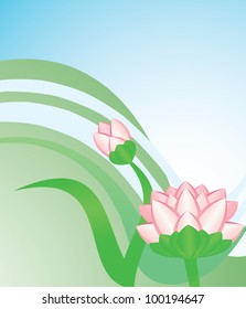 lotus abstract flower vector waves image