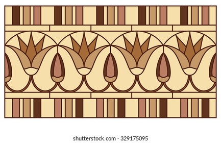 Lotus in the ancient Egyptian ornament