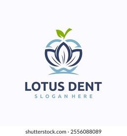 Lotus Apple logo design template. Creative vector symbol.