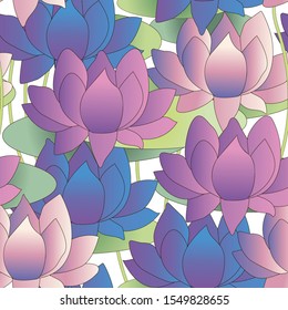 Lotus background.Gentle floral vector illustration.