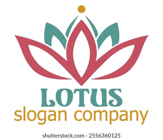 lotus balance harmony logo creative and original for your business or company logotype vector illustration isolated on white background