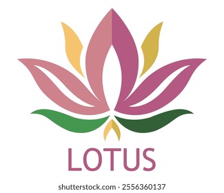 lotus balance harmony logo creative and original for your business or company logotype vector illustration isolated on white background