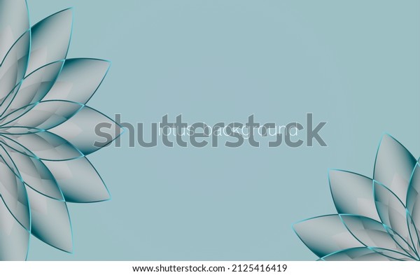 Lotus Banner Template,\
Flower of Life. Sacred Geometry. Indian Symbol of Harmony and\
Balance. Sign of purity. Chakra Yoga design vector isolated on\
light blue background
