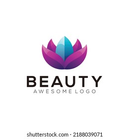 Lotus Beauty Colorful logo illustration