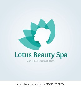 Lotus Beauty Spa, Salon Logo template.