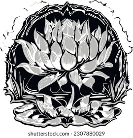 Lotus Black and White Lotos