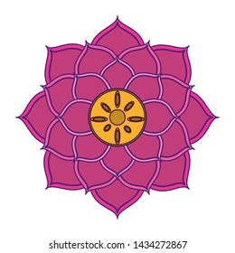 lotus blossom flowers nelumbo nucifera gaertn icon cartoon vector illustration graphic design