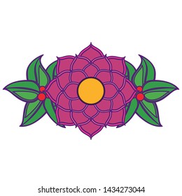 lotus blossom flowers nelumbo nucifera gaertn  cartoon vector illustration graphic design