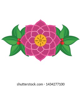 lotus blossom flowers nelumbo nucifera gaertn icon cartoon vector illustration graphic design