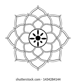 lotus blossom flowers nelumbo nucifera gaertn icon cartoon vector illustration graphic design