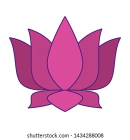 lotus blossom flowers nelumbo nucifera gaertn icon cartoon vector illustration graphic design