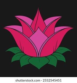 Lotusblüte Blumen nelumbo nucifera gaert Symbol Cartoon Vektorgrafik Grafik Design