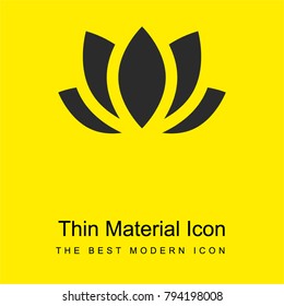 Lotus bright yellow material minimal icon or logo design