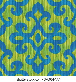 Lotus bud damask pattern seamless vector background tile
