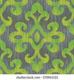 Lotus bud damask pattern seamless vector background tile
