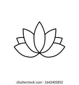 Flower Lotus Continuous Line Vector Illustration Stock Vector (Royalty ...