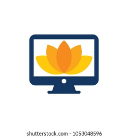 Lotus Computer Logo Icon Design