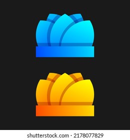 lotus crown logo design  vector template