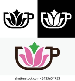 Lotus Cup Drink Cafe Logo