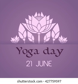 lotus decorative emblem International Day of Yoga
