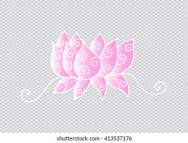 Lotus with decorative style.